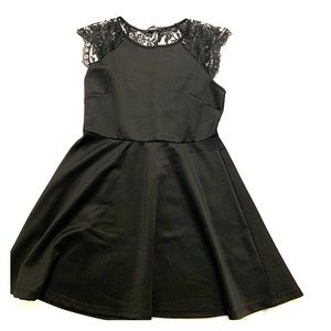 Forever 21 Black Lace Skater Dress